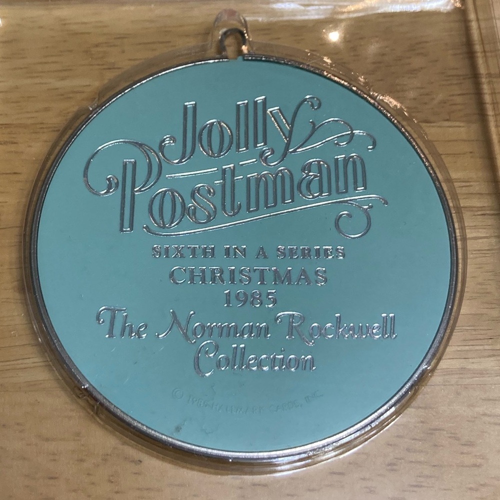 Vintage 1985 Hallmark Norman Rockwell Collector's Series Ornament “Jolly Postman - Picture 6 of 6
